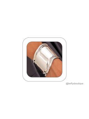 Chunky Silver Open Cuff Bracelet Adjustable Wide Bicep Wrist Punk Jewelry Gift
